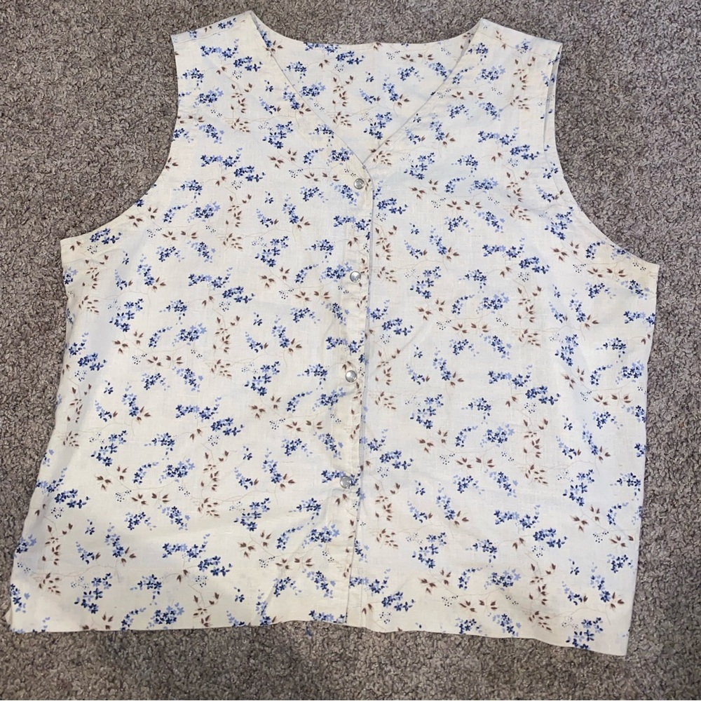 Vintage floral vest